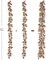 2pc 5.6FT Artificial Pink Tradescantia Zebrina Garland - Realistic Faux Wandering Jew Hanging Vines - UV Resistant Silk Greenery for Boho Wedding, Jungle Room Decor, Mantle & Staircase